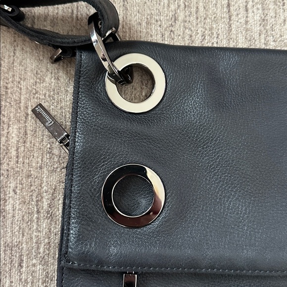 Hammitt Women's Large Leather Montana Reversible Purse Black/Gunmetal - Picture 3 of 16